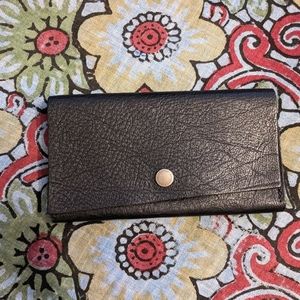 Portland Leather Rancher wallet, pebbled black